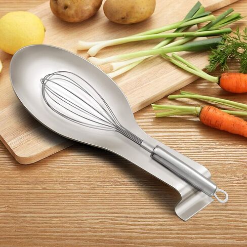 LIANYU Stainless Steel Spoon Rest, Spatula Ladle Holder, Heavy Duty, Dishwasher Safe in Saudi Arabia