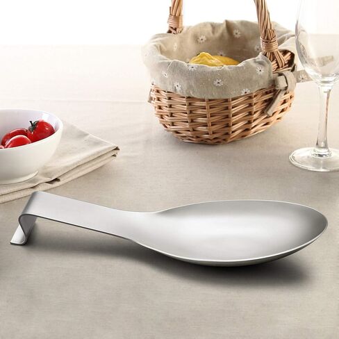 LIANYU Stainless Steel Spoon Rest, Spatula Ladle Holder, Heavy Duty, Dishwasher Safe in Saudi Arabia