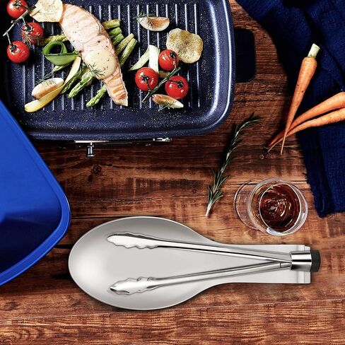 LIANYU Stainless Steel Spoon Rest, Spatula Ladle Holder, Heavy Duty, Dishwasher Safe in Saudi Arabia