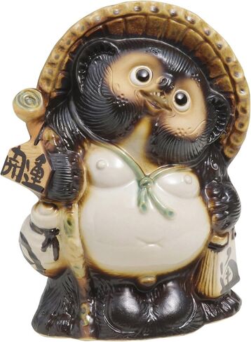 Marui Pottery MR-A098-06 Shigaraki Pottery Figurine Lucky Raccoon Raccoon Pottery Large Size 8 Width 8 Width 8 x Height 10.2 inches (21 cm) x Height 10.2 inches (26 cm), Lucky Charm, Gift, Ceramic in Saudi Arabia