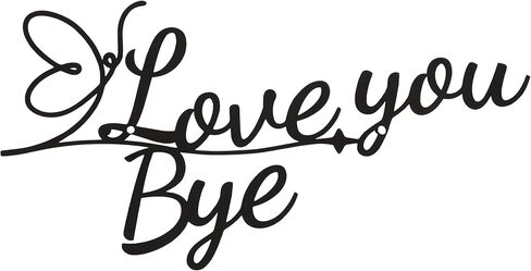 علامة Love You Bye المعدنية، لوحة فنية جدارية لباب المزرعة، لافتة باب المدخل والمدخل، ديكورات عيد الحب، علامة عائلية تعبر عن الحب والدفء، ديكور جداري in Kuwait