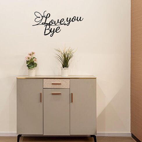 علامة Love You Bye المعدنية، لوحة فنية جدارية لباب المزرعة، لافتة باب المدخل والمدخل، ديكورات عيد الحب، علامة عائلية تعبر عن الحب والدفء، ديكور جداري in Kuwait