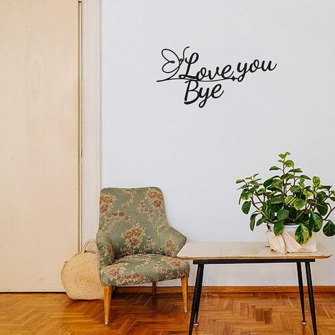 علامة Love You Bye المعدنية، لوحة فنية جدارية لباب المزرعة، لافتة باب المدخل والمدخل، ديكورات عيد الحب، علامة عائلية تعبر عن الحب والدفء، ديكور جداري in Kuwait