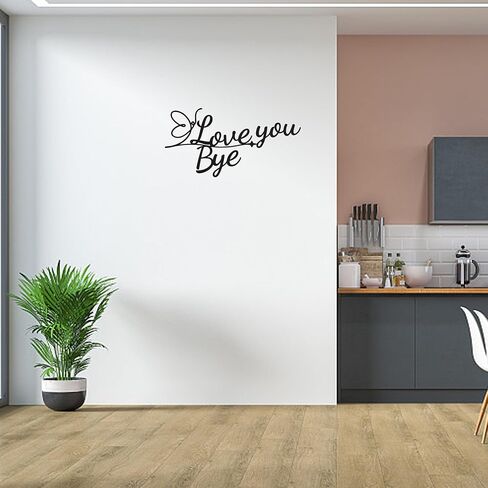 علامة Love You Bye المعدنية، لوحة فنية جدارية لباب المزرعة، لافتة باب المدخل والمدخل، ديكورات عيد الحب، علامة عائلية تعبر عن الحب والدفء، ديكور جداري in Kuwait