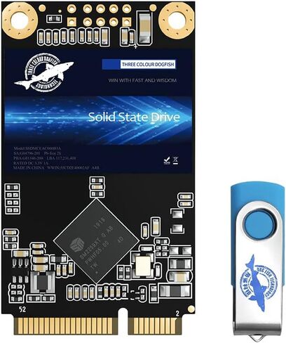 SSD SATA MSATA 256GB Dogfish محرك الأقراص الصلبة الداخلي عالي الأداء لأجهزة الكمبيوتر المحمول المكتبية SATA III 6 جيجابايت/ثانية وقرص U 16 جيجابايت in Kuwait