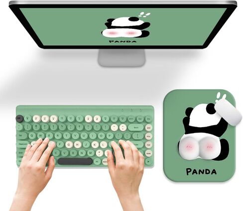 Ergonomic Mouse Pad with Wrist Rest Support,3D Gel Mouse Pad Wrist Support for Gaming Office Computer Laptop,Pain Relief with Non-Slip PU Base,Cute Panda Butt Design Large Mouse Pads for Gift in Saudi Arabia