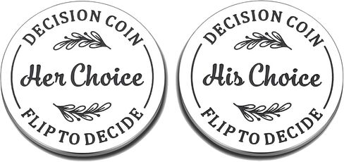 Funny Anniversary Couple Gifts for Her Him Valentines Day Gifts for Men Women Double-sided Decision Maker Wedding Gifts for Husband Wife-Silver in Saudi Arabia
