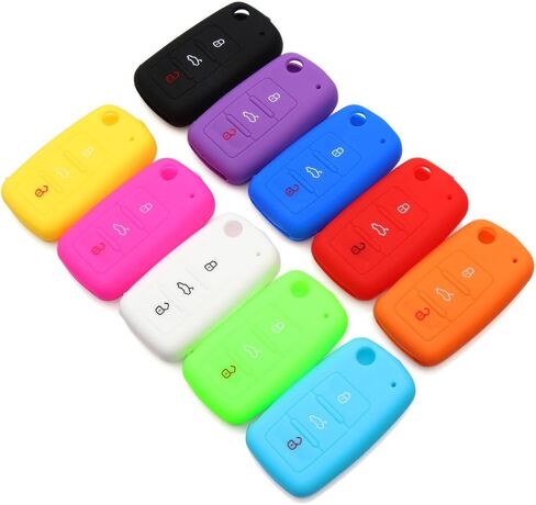 غطاء حماية من السيليكون لمفتاح التحكم عن بعد من السيليكون 9 moon® FOB لسيارة VW Volkswagen New in Kuwait