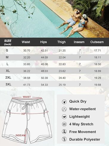 شورت سباحة رجالي من SILKWORLD سريع الجفاف 2 في 1 مع بطانة مضغوطة in Kuwait