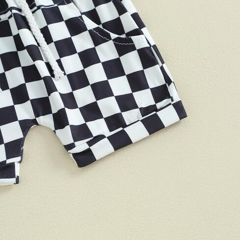 Toddler Baby Boy Clothes Sleeveless Tank Tops + Striped Print Jogger Shorts with Pockets 2Pcs Summer Outfits in Saudi Arabia