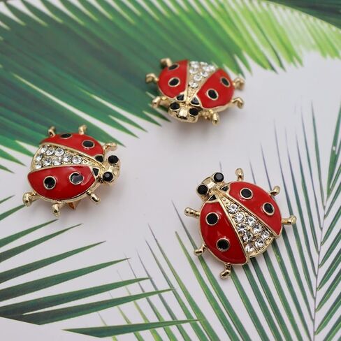 3 عبوات من دبوس بروش الخنفساء الكريستالي والحشرة اللطيفة على شكل حيوان لطيف ودبوس أمان على شكل طية صدر السترة هدية مجوهرات للسيدات in Kuwait