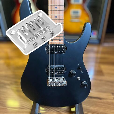 Yibuy 5PCS 3 String Fixed Guitar Bridge Zinc Alloy Electric Guitar Bridge w/Screws & Wrenches in Saudi Arabia