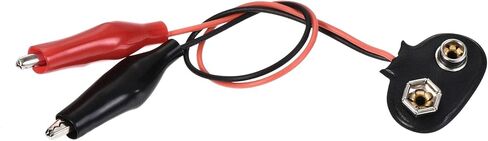 uxcell 9V Battery Snap Connector to Insulated Dual Alligator Clips Test Cable 13cm Length for Electric Testing Work, 5 Pcs in Saudi Arabia