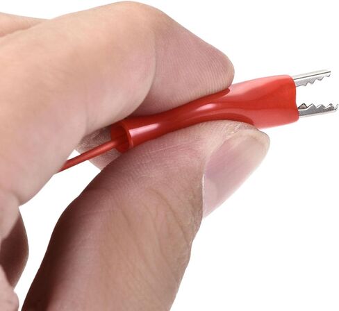 uxcell 9V Battery Snap Connector to Insulated Dual Alligator Clips Test Cable 13cm Length for Electric Testing Work, 5 Pcs in Saudi Arabia