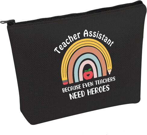 Teacher Aide Gift Teacher Assistant Because Even Teachers Need Heroes Cosmetic Bag Teacher Appreciation Gift (Teacher Assistant B) in Saudi Arabia