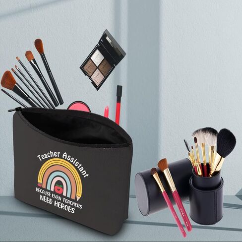Teacher Aide Gift Teacher Assistant Because Even Teachers Need Heroes Cosmetic Bag Teacher Appreciation Gift (Teacher Assistant B) in Saudi Arabia