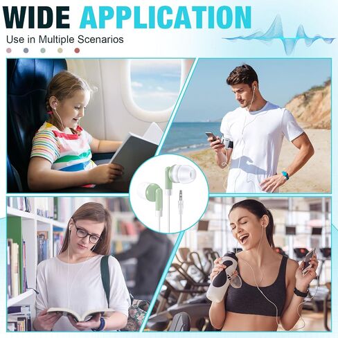100 Pack Kids Earbuds Wired Earphones Wired Earbuds Multipack Earbuds Earphones Headphones Earbuds for School Library Museum Classroom Students (Mixed Colors) in Saudi Arabia