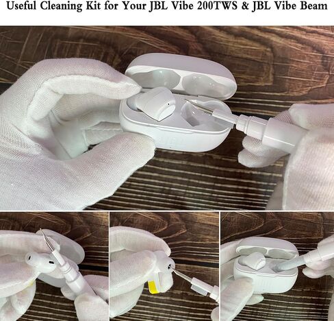 لـ JBL Vibe 200TWS/JBL Vibe Beam حافظة قفل بمشبك مع مجموعة تنظيف، غطاء حماية رائع JBL Vibe 200TWS للرجال والنساء مع حلقة تسلق متوافقة مع حافظة شحن JBL Vibe Beam - أسود in Kuwait