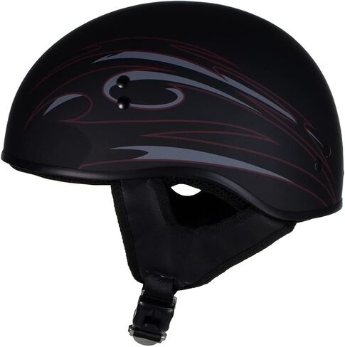 Hot Leathers HLT68 'Tribal Black' Advanced DOT Approved Motorcycle Skull Cap Half Helmet for Men and Women Biker in Saudi Arabia