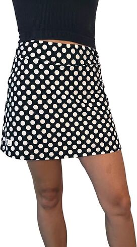 Black & White Polka Dot Slim Style Golf/Tennis Skort/Skirt in Saudi Arabia