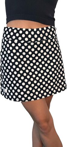 Black & White Polka Dot Slim Style Golf/Tennis Skort/Skirt in Saudi Arabia