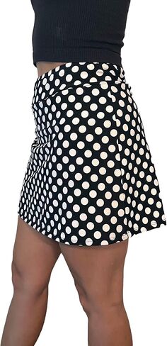 Black & White Polka Dot Slim Style Golf/Tennis Skort/Skirt in Saudi Arabia