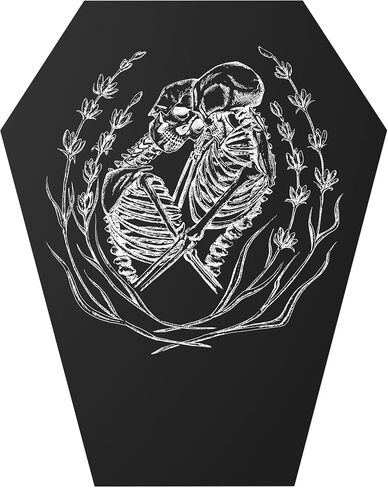 Coffin Mousepad – Gothic Decor Skeleton Mouse Pad - Large 9.75 x 7.325 inches (Black) in Saudi Arabia