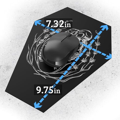 Coffin Mousepad – Gothic Decor Skeleton Mouse Pad - Large 9.75 x 7.325 inches (Black) in Saudi Arabia
