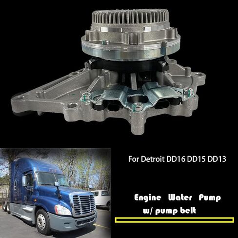 For Detroit DD16 DD15 DD13 Engine Water Pump EA4712001101 A4712001101 EA4722001601 4712001101 Replacement for 2008-2022 Freightliner Cascadia, 2016-2022 Western Star 5700XE in Saudi Arabia
