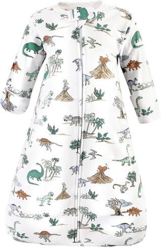 حقيبة نوم قطنية قابلة للارتداء للجنسين من Hudson Baby، كيس، بطانية، بأكمام طويلة من Boy Dino World، 18-24 شهرًا in Saudi Arabia