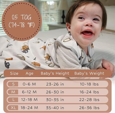 Baby Sleep Sack, 100% Organic Cotton Wearable Blanket, 2-Way Zipper Sleeping Sack in Saudi Arabia
