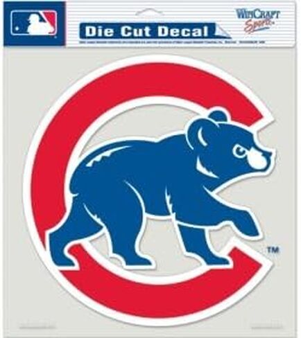 ملصق ملون من Wincraft MLB Chicago Cubs 79907010، مقاس 8 بوصة × 8 بوصة، أسود in Saudi Arabia