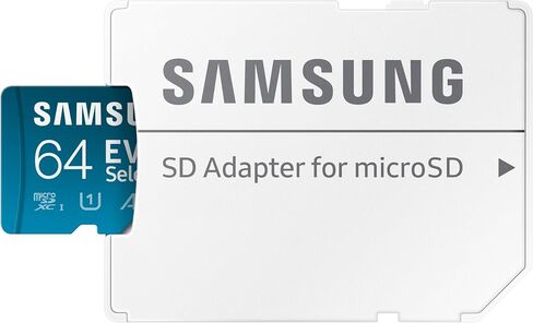 SAMSUNG EVO Select Micro SD -Memory -Card + Adapter, 64GB microSDXC 130MB/s Full HD & 4K UHD, UHS-I, U1, A1, V10, Expanded Storage for Android Smartphones, Tablets, Nintendo -Switch (MB-ME64KA/AM) in Saudi Arabia