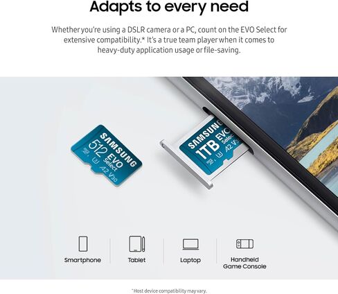 SAMSUNG EVO Select Micro SD -Memory -Card + Adapter, 64GB microSDXC 130MB/s Full HD & 4K UHD, UHS-I, U1, A1, V10, Expanded Storage for Android Smartphones, Tablets, Nintendo -Switch (MB-ME64KA/AM) in Saudi Arabia