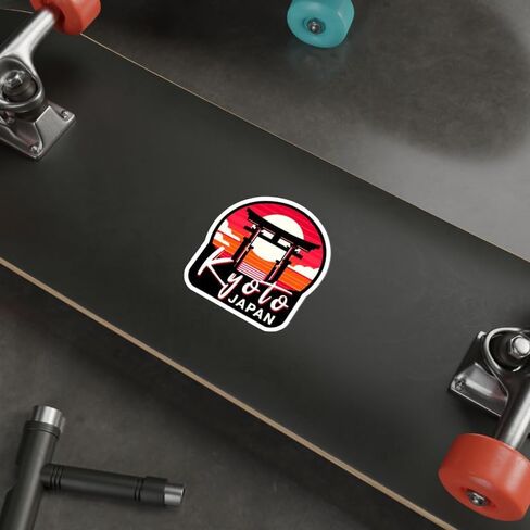 Kyoto Japan Sticker Weatherproof Vintage Decal Vinyl Small Waterproof for Water Bottle Mug Passport Scrapbook Notebook Laptop Tumbler Skateboard Computer Phone 4" in Saudi Arabia