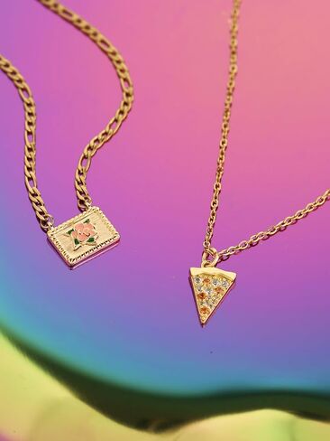 Kawaii لطيف لذيذ مطلية بالذهب الفاكهة الغذاء قلادة القلائد، بسيطة مجوهرات اكسسوارات هدايا للنساء الفتيات in Kuwait