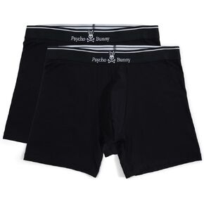 Psycho Bunny Solid 2-Pack Boxer Brief Black SM in Saudi Arabia