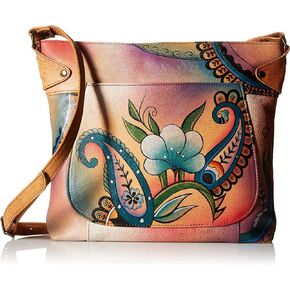 Anna by Anuschka Women's Hand Painted Genuine Leather Convertible Tote