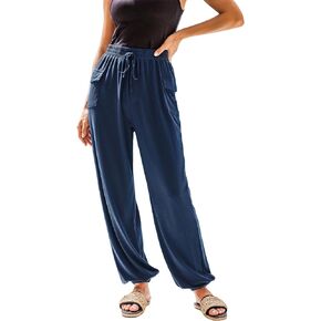 CUPSHE Women's High Rise Drawstring Joggers Casual Tapered Leg Pants Trousers with Side Pockets