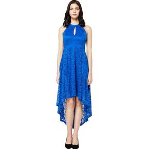 FAIRY COUPLE Women's Hi-Low Halter Neck Vintage Bridesmaid Formal Cocktail Dress