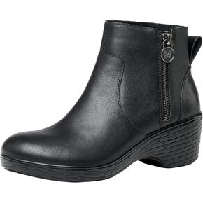 Alegria Serina Womens Leather Wedge Ankle Boots