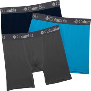 Columbia Men's Polyester/Stretch Solid Boxer Brief 3 Pair in Saudi Arabia