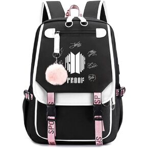 Casual Backpack Laptop Backpack,Women 15.6 Inches College Laptop Bag Stylish Travel Outdoor Daypack Bags Vintage Daypacks for Women 11.8 in * 8.26 in * 17.3 in, Multicolor, Large, Kpop Fashion in Kuwait