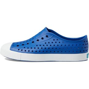 حذاء جيفرسون للأولاد من Native Shoes (طفل صغير/طفل كبير) فيكتوريا أزرق/أبيض قشري 6 طفل كبير M