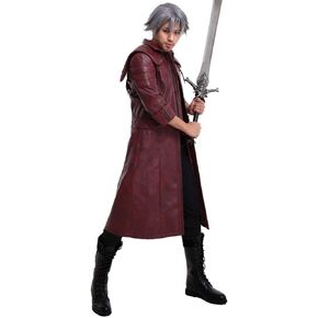 Cosplay.fm Men's Dante Cosplay Costume Pu Leather Jacket