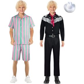 Ruleewe Kids Doll Costume for Boys Girls Doll Movie Cosplay Cowboy Outfit Beach Suits Shirt Pants for Halloween