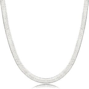 Herringbone Necklace 18k Gold Plated Snake Chain Necklace for Women Layered Necklaces Chain Choker Necklaces Jewelry Gift for Women Girl