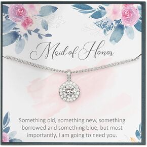 Gift for Mother of The Groom Necklace Gift for Mom on Wedding Day Gift for Maid of Honor Gift for Bridesmaid Proposal Gift