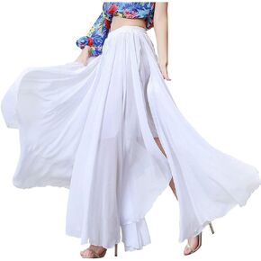 ROYAL SMEELA Belly Dance Chiffon Skirt Halloween Tribal Carnival Maxi Skirt Belly Dancer Costumes for Women Dancing Outfit