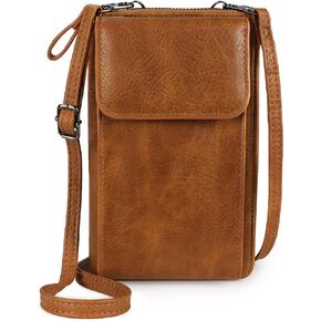 Youjaree Women Cell Phone Purse Wallet Small Crossbody Bag Leather Shoulder Bag with Card Slot